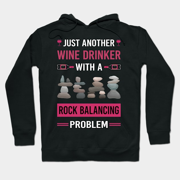 Wine Drinker Rock Balancing Stone Stones Rocks Stacking Hoodie by Good Day